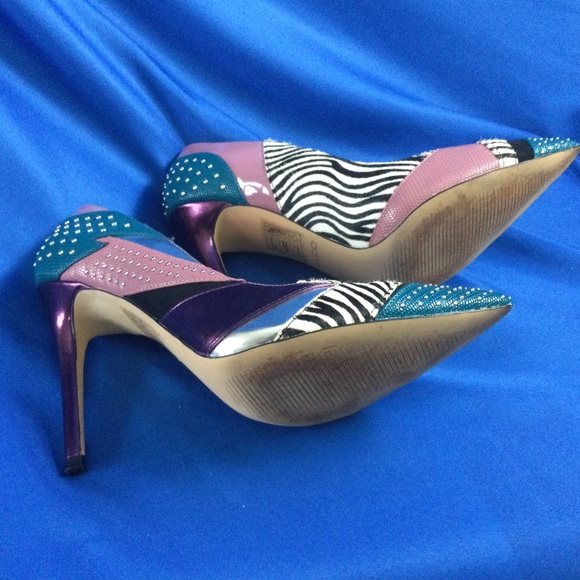 Aldo Wicilidia Studded Leather Heels 7.5 - Picture 10 of 12